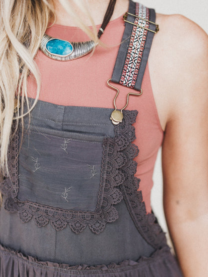 Garden Stroll Overall Dress - Ash