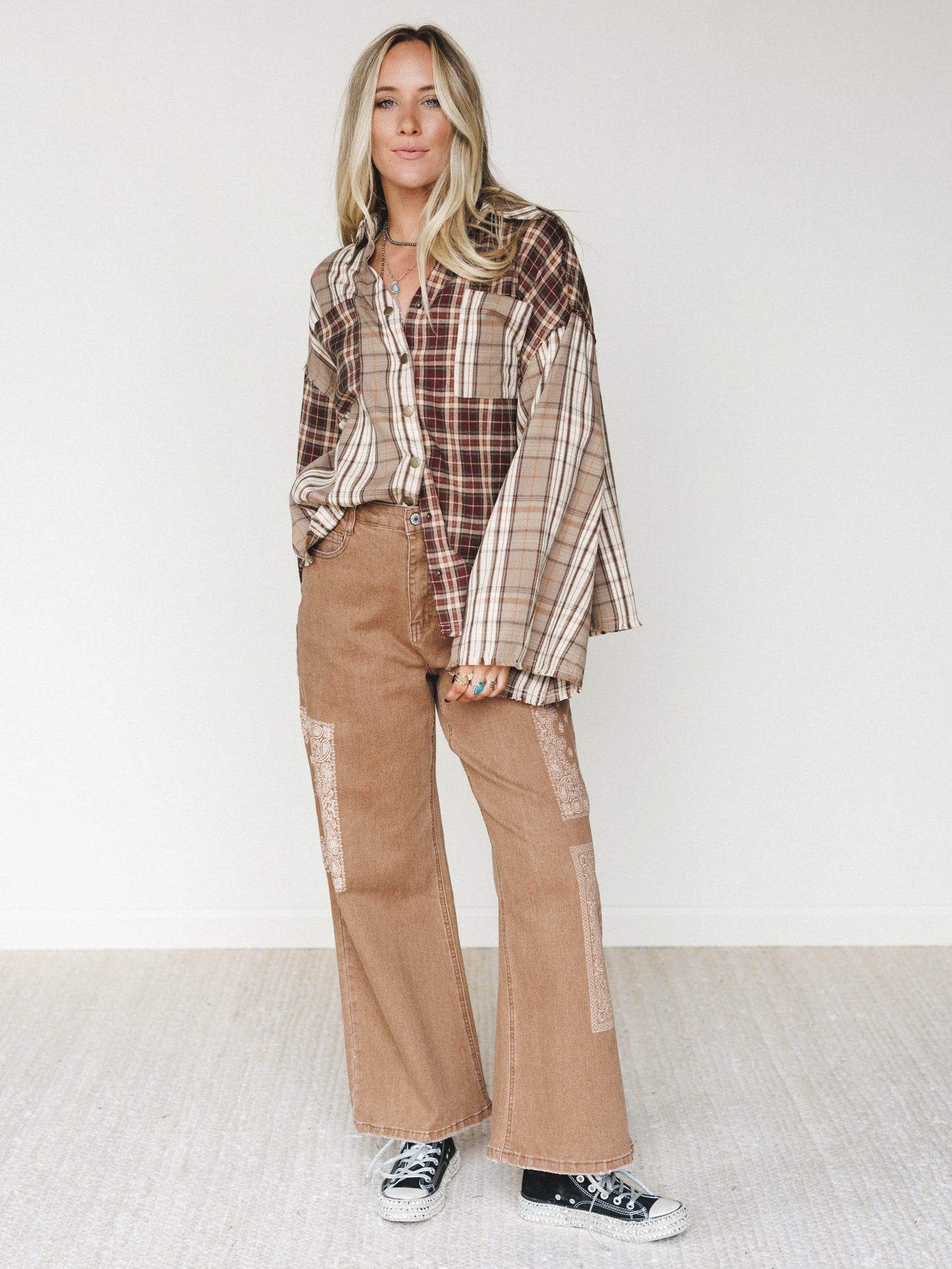 Madden Wide Leg Jeans - Brown