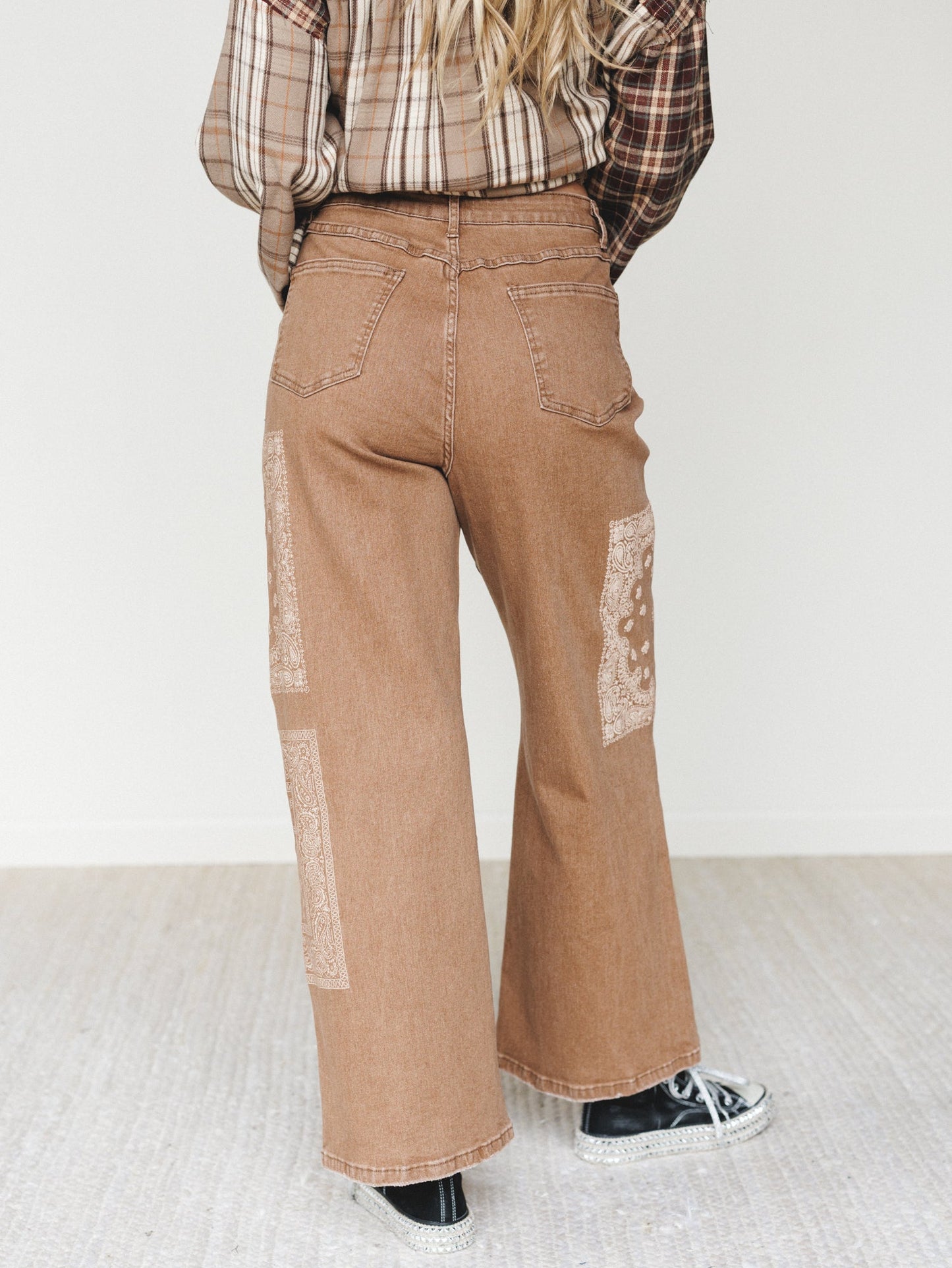 Madden Wide Leg Jeans - Brown