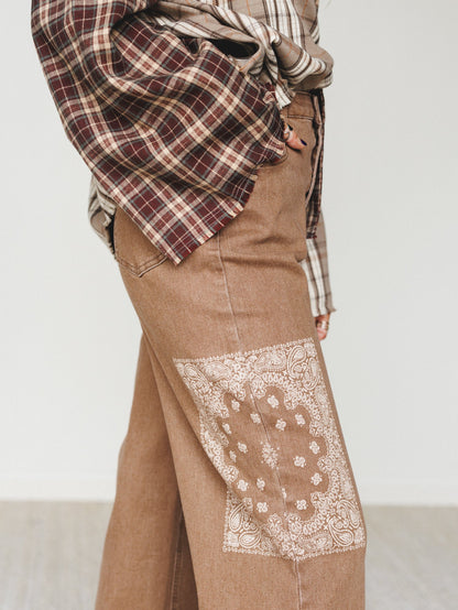 Madden Wide Leg Jeans - Brown
