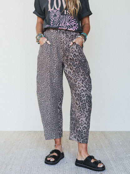 Animal Feeling Pants - Mocha Leopard