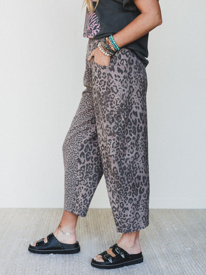 Animal Feeling Pants - Mocha Leopard