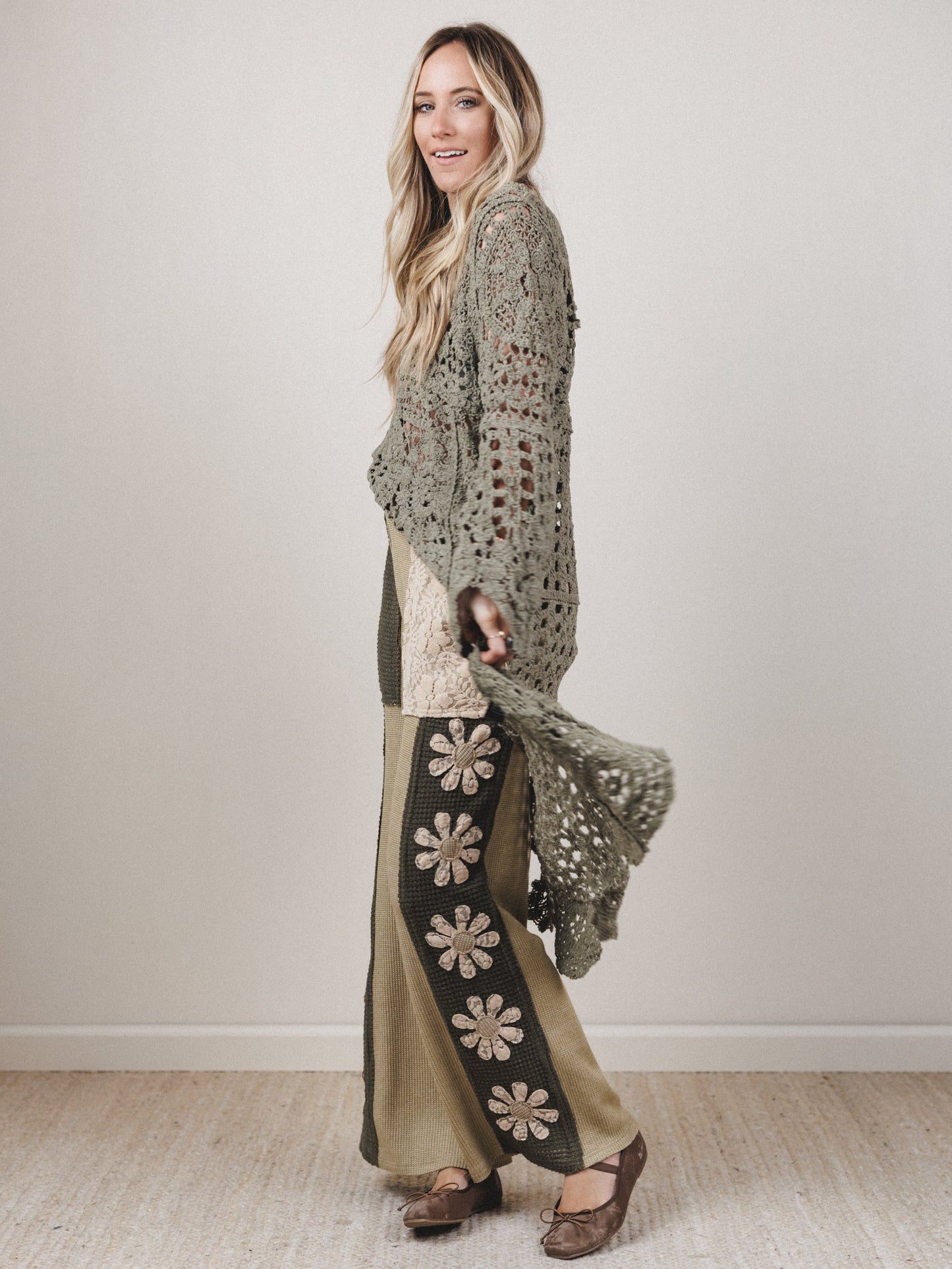 Maysa Crochet Top - Olive