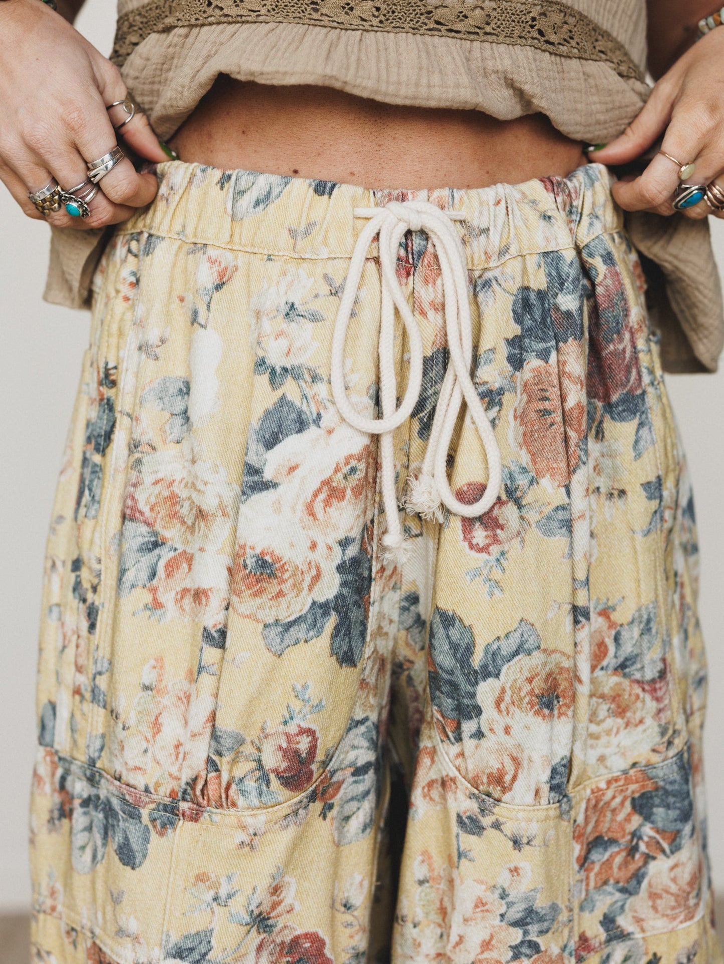 Flower Party Pants - Yellow