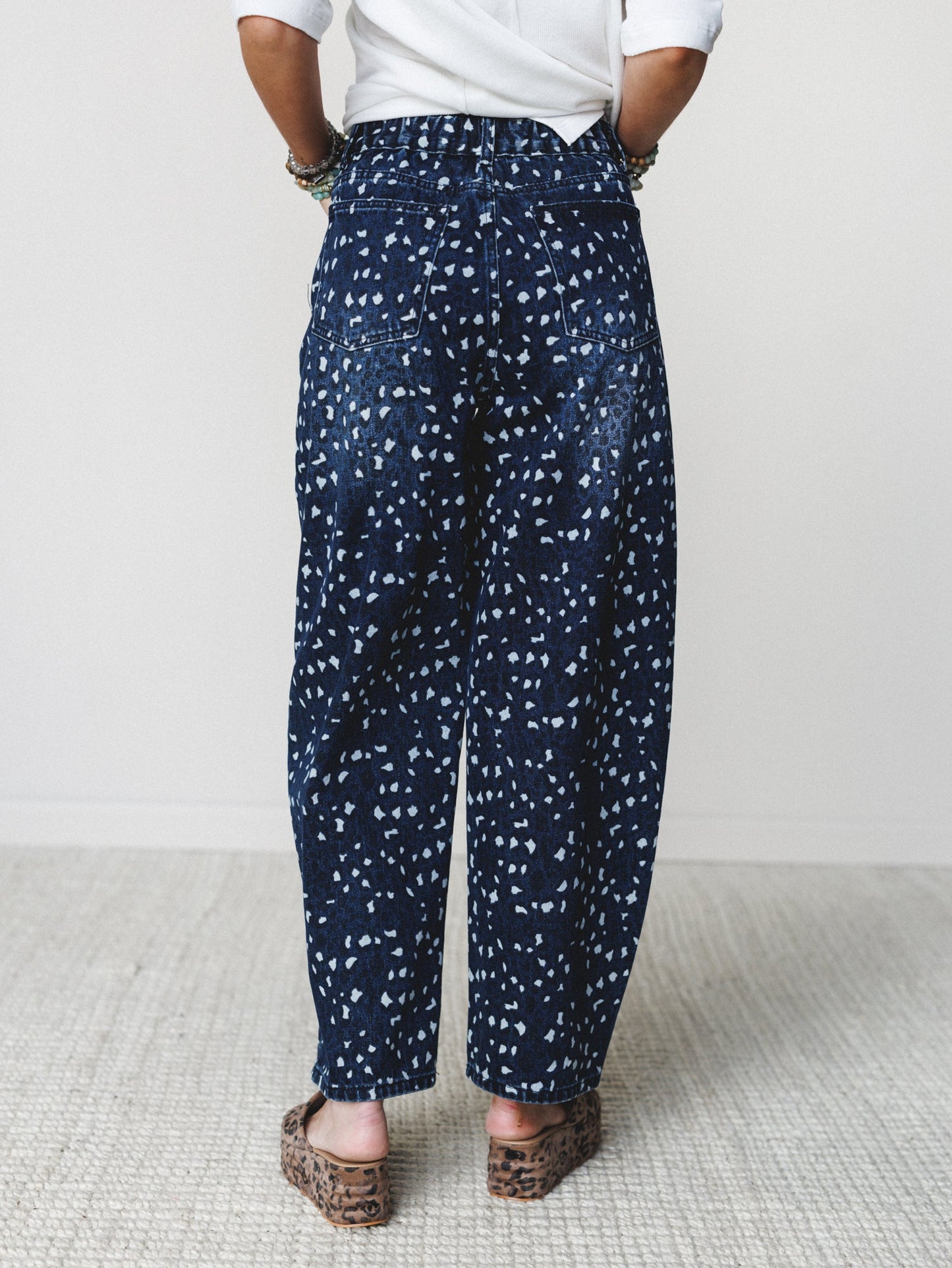 Heart of the Wild Jeans - Navy Leopard
