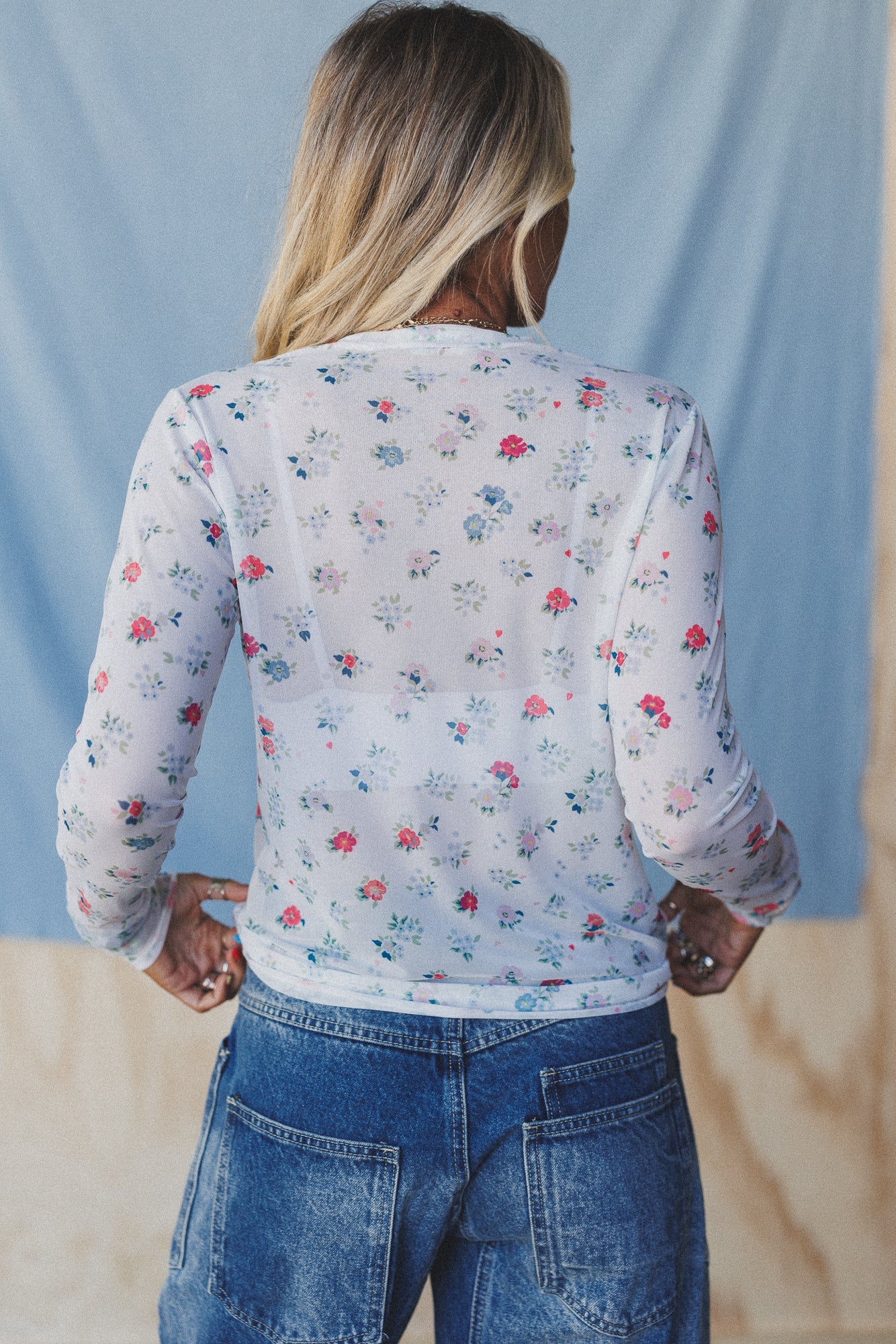 The Nest Made You Blush Floral Top - Ivory