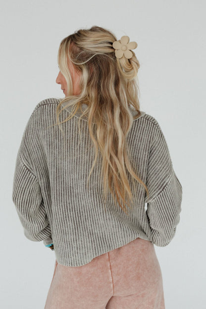 Boheme Button Up Sweater - Mocha