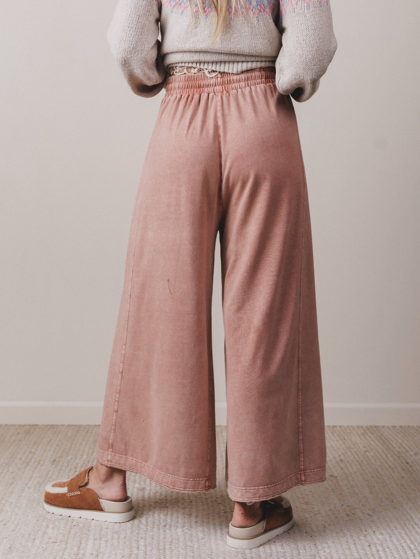 Relaxing Robin Front Pocket Wide Leg Pants - Cinnamon