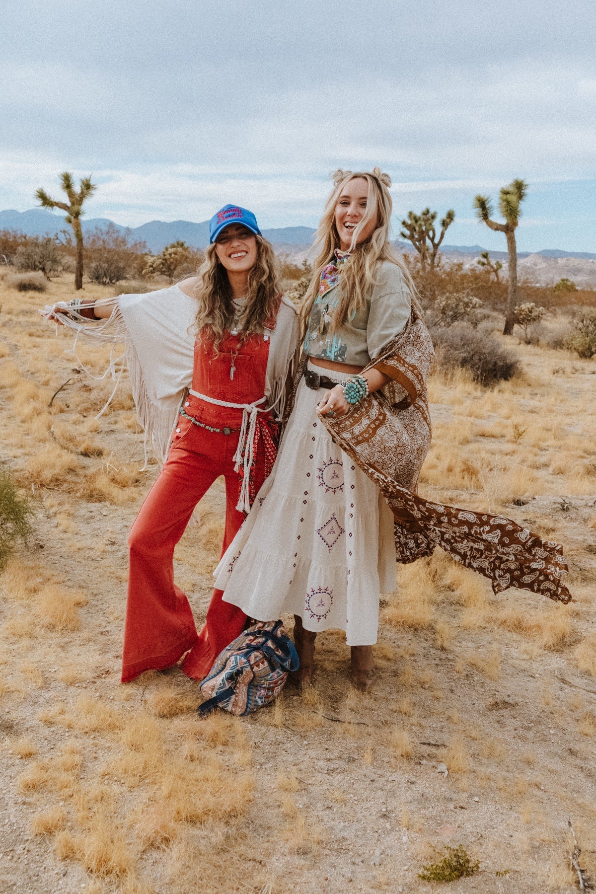 Holly Denim Overalls - Red
