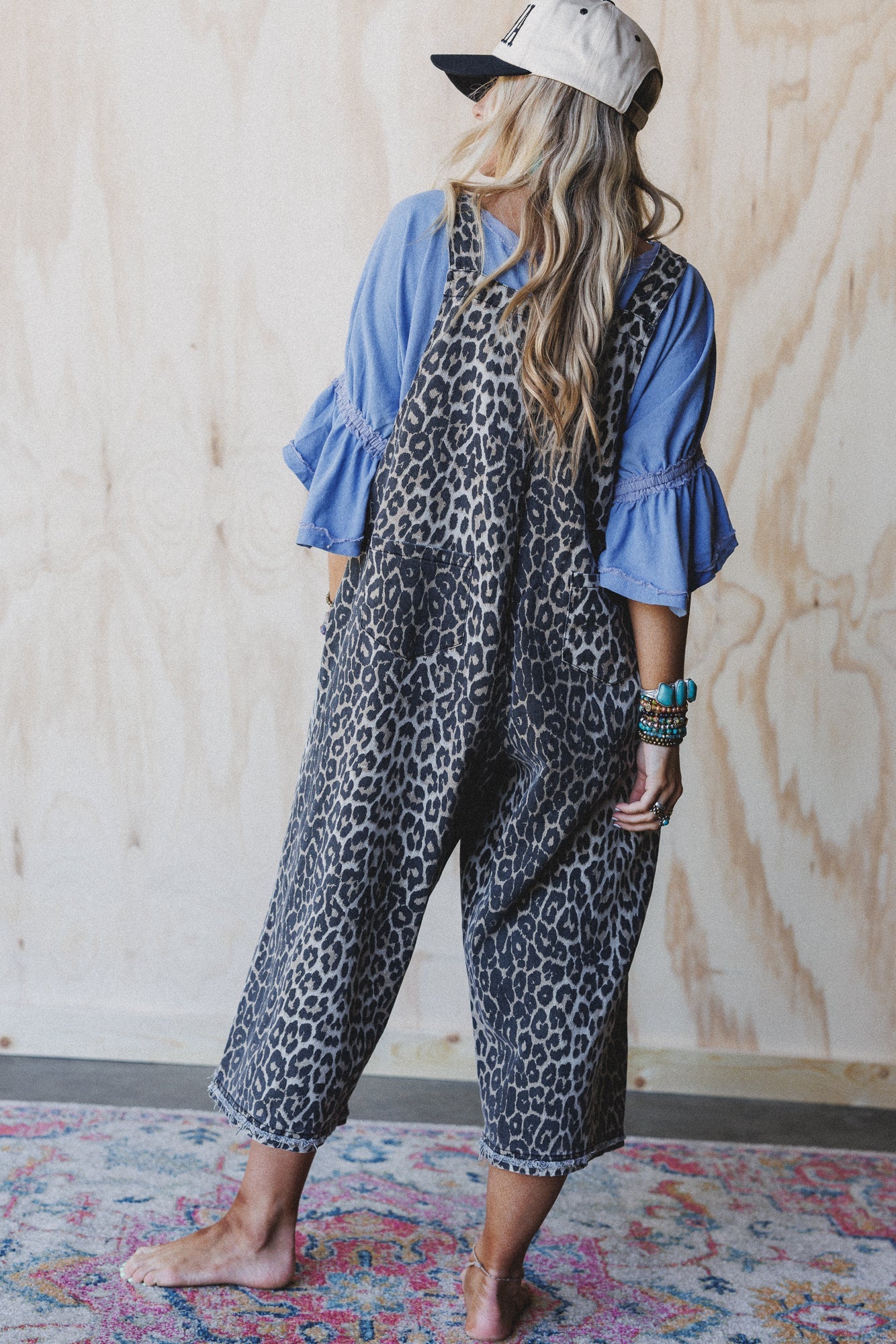 High Hopes Leopard Print Overalls - Ash Leopard