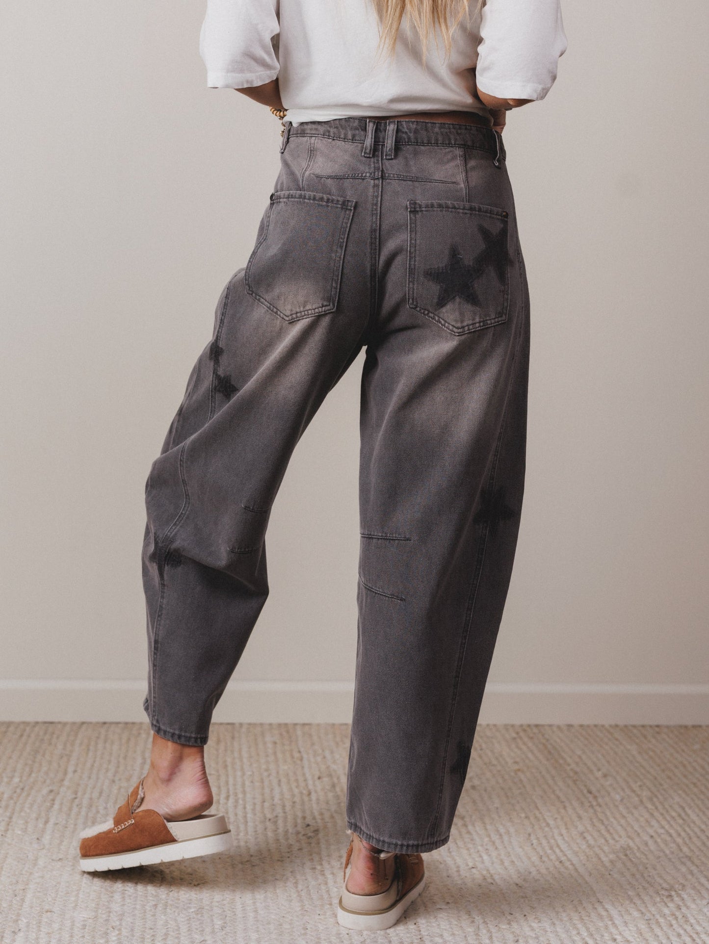 Star Walk Barrel Jeans - Black