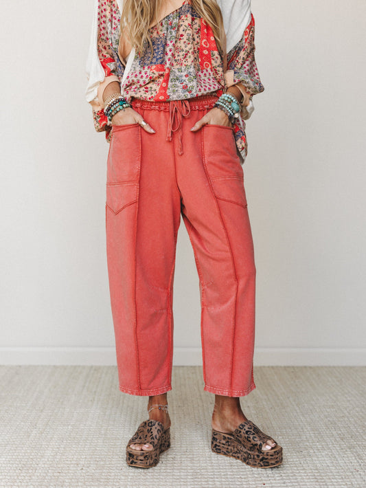 Magnolia Barrel Pants - Brick