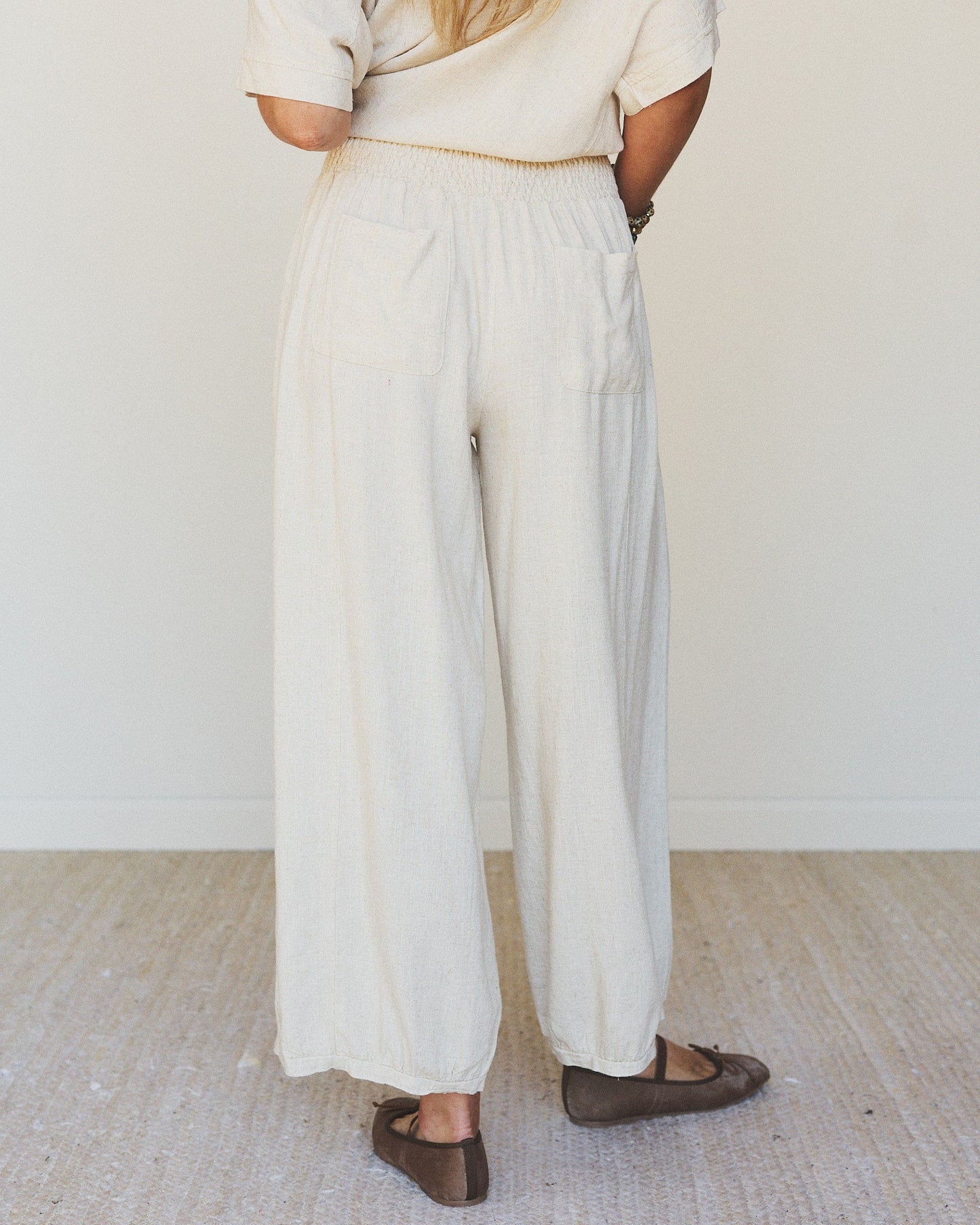 Pure Soul Linen Pants - Oatmeal