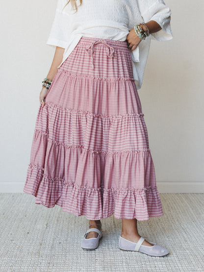 Twirling Affairs Maxi Skirt - Pink