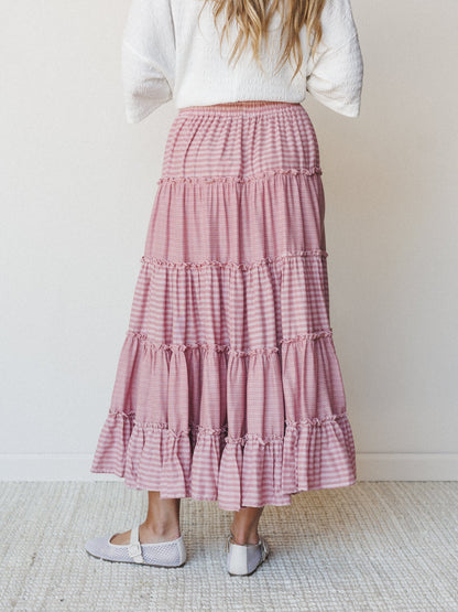 Twirling Affairs Maxi Skirt - Pink