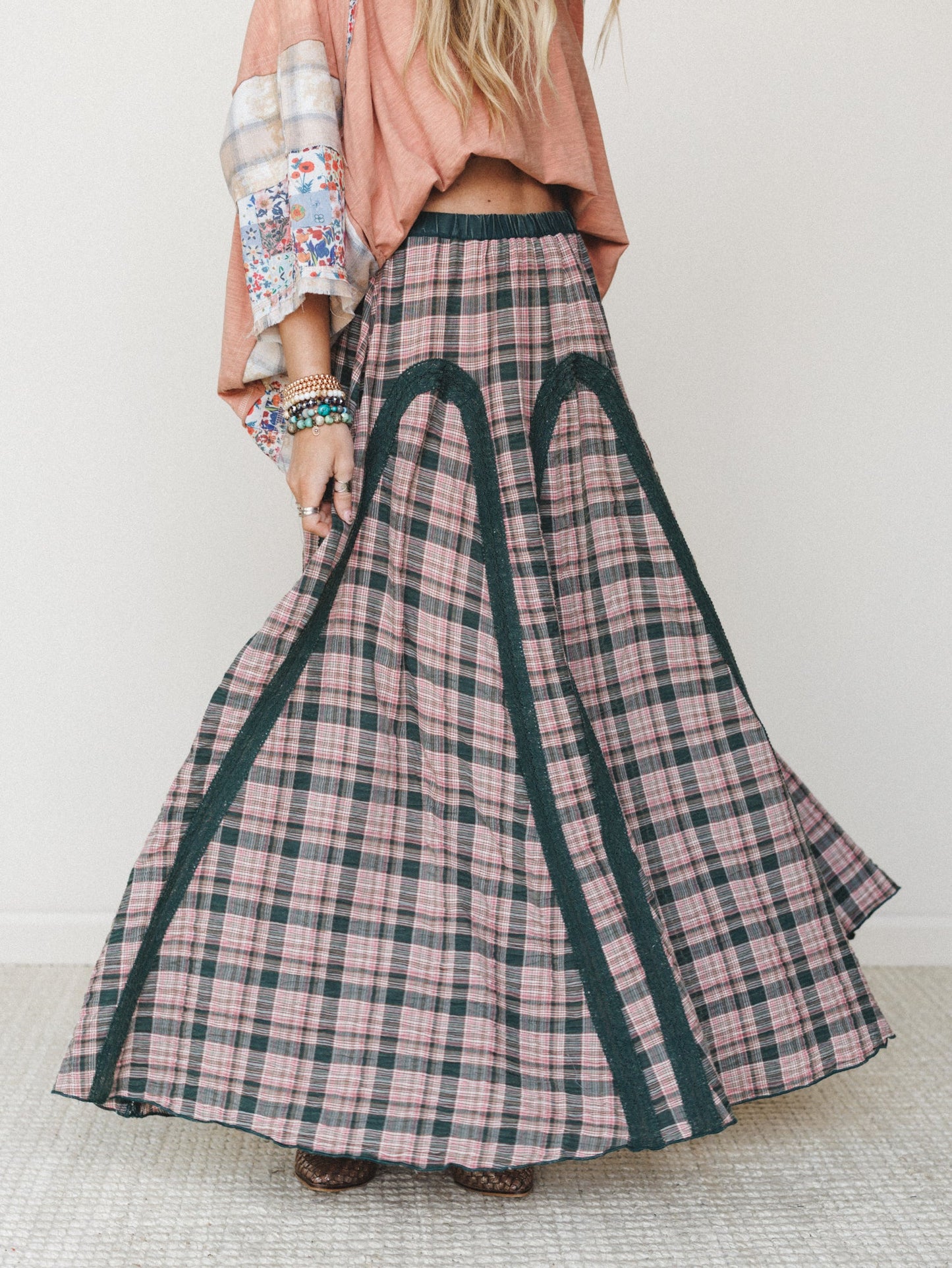Aurora Maxi Skirt - Forest Green