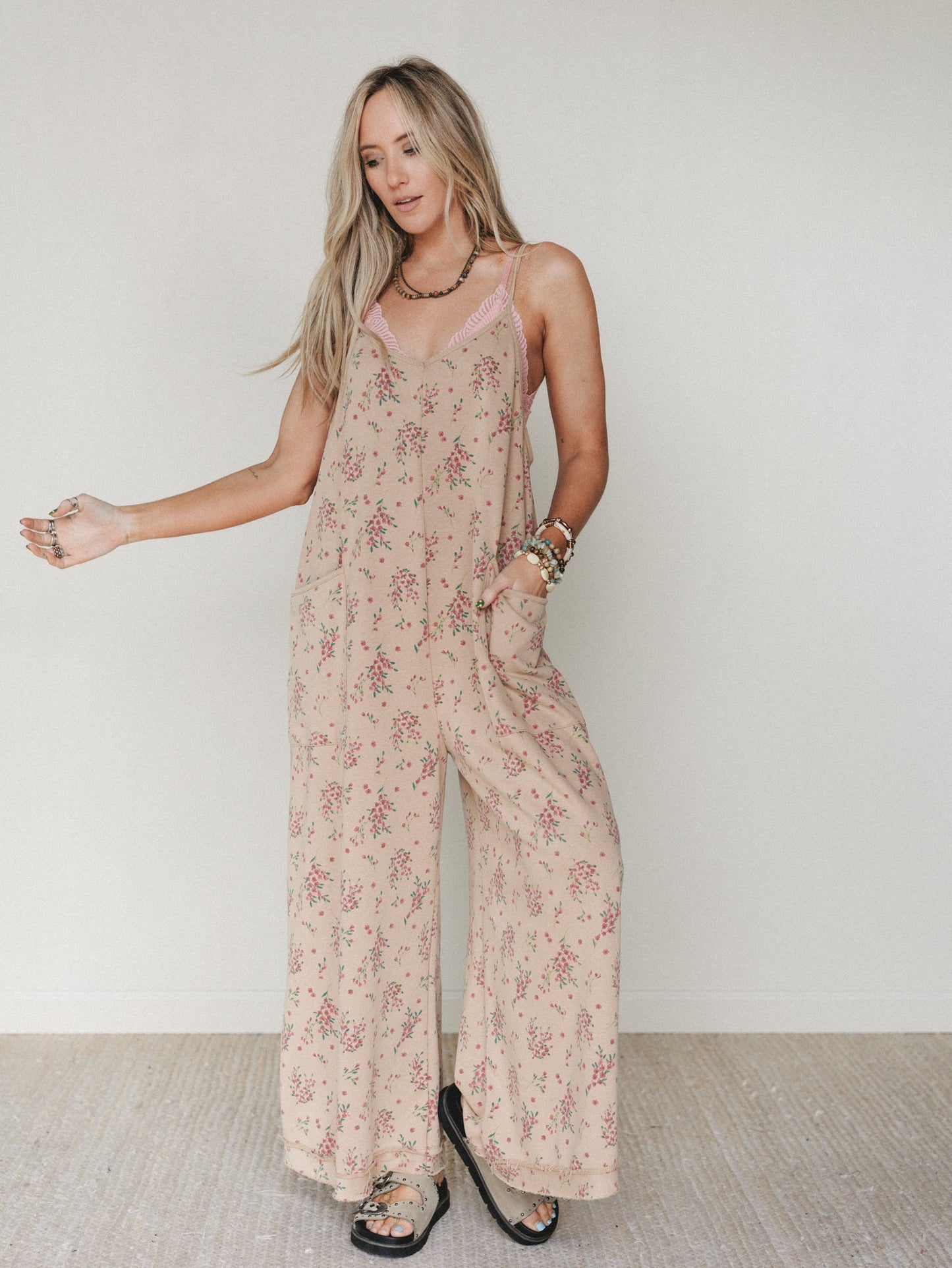 Frills and Frolic Jumpsuit - Khaki