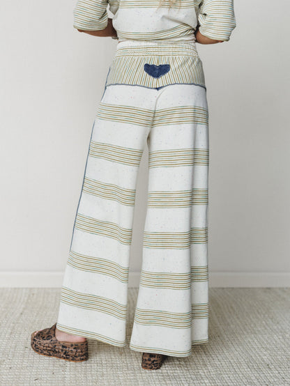 Striped Shores Pants - Olive