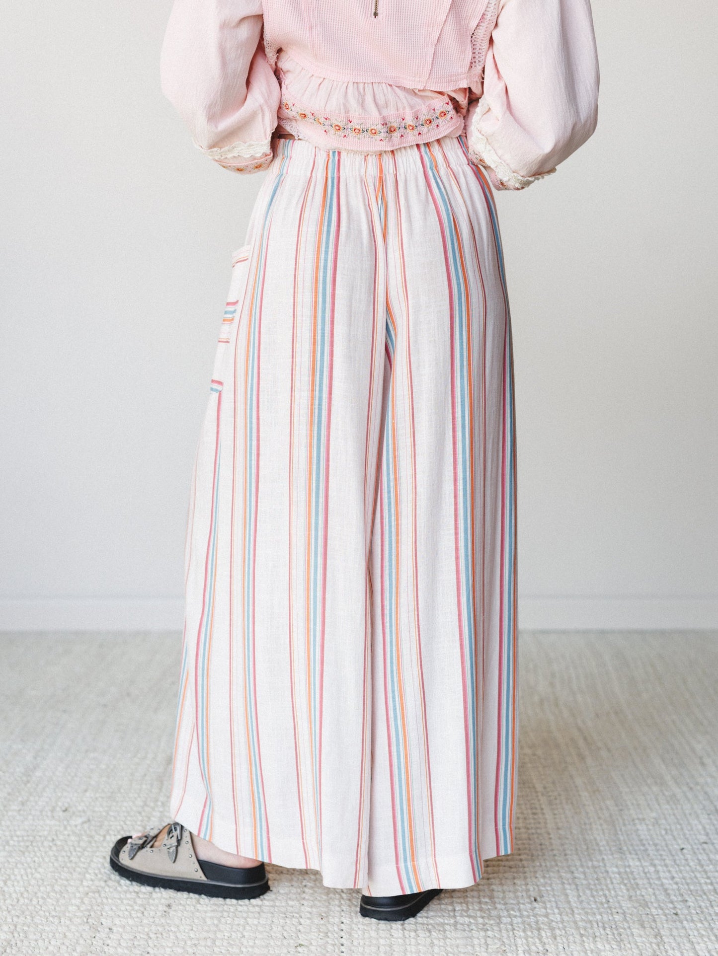 Just Like Sunshine Striped Pants - Natural