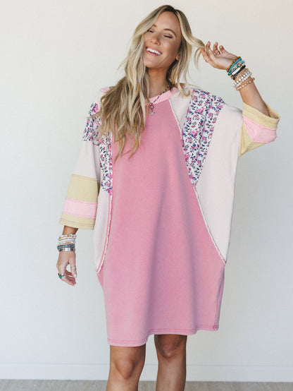 Endlessly Yours Terry Knit Dress - Rose
