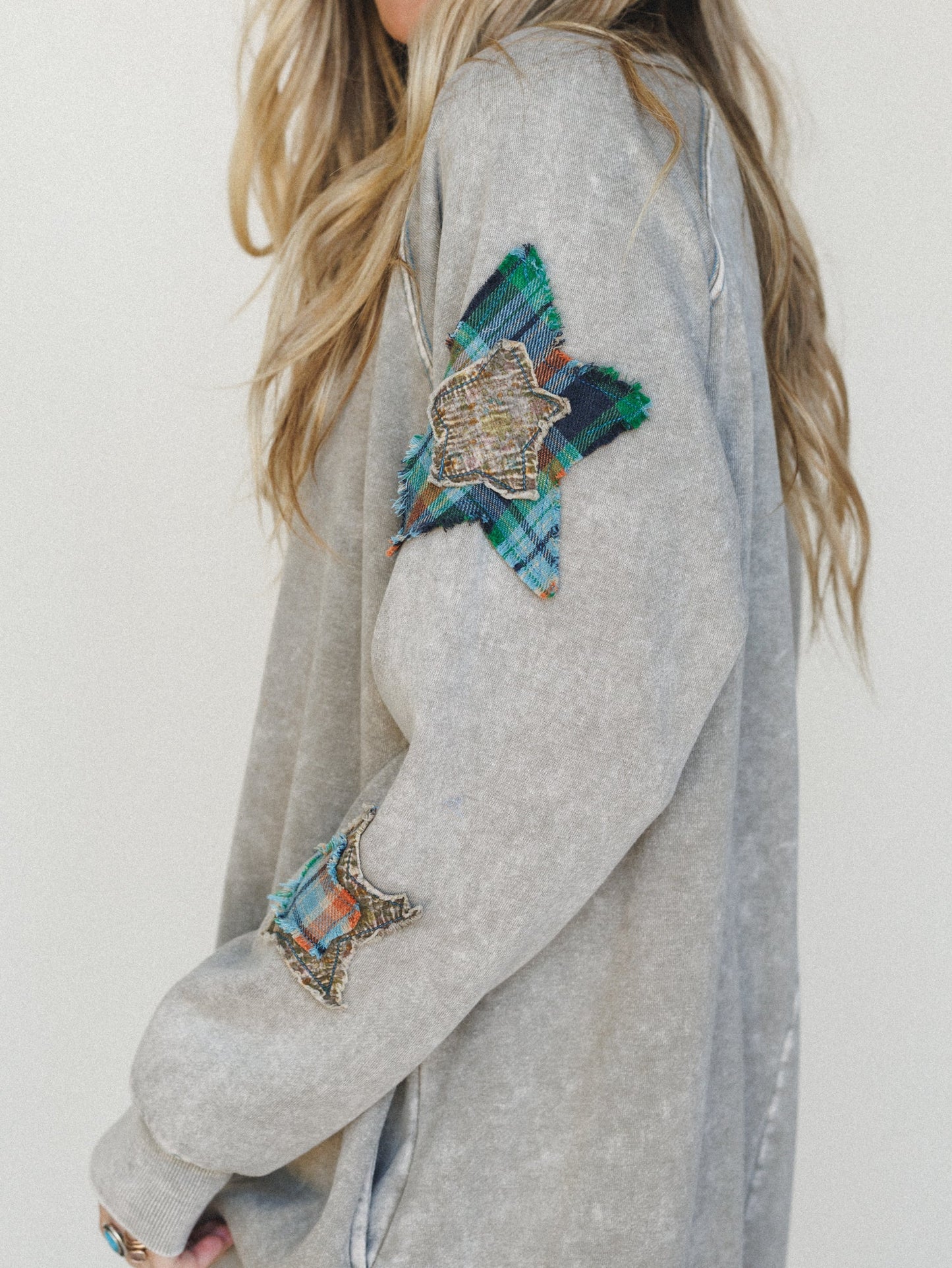 Starfall of Wonder Long Sleeve Dress
 - Ash