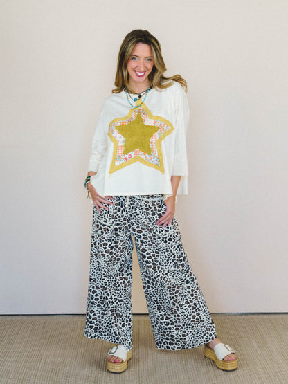 Floral Starburst Top - Cream