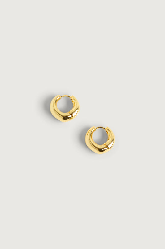 CRESCENT HUGGIE HOOP EARRINGS
