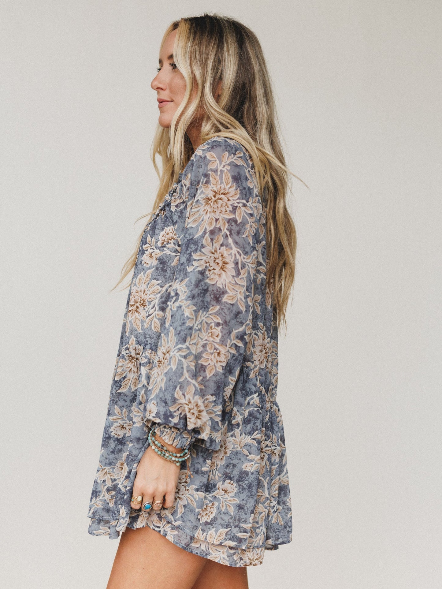 Sunday Forever Floral Romper - Navy