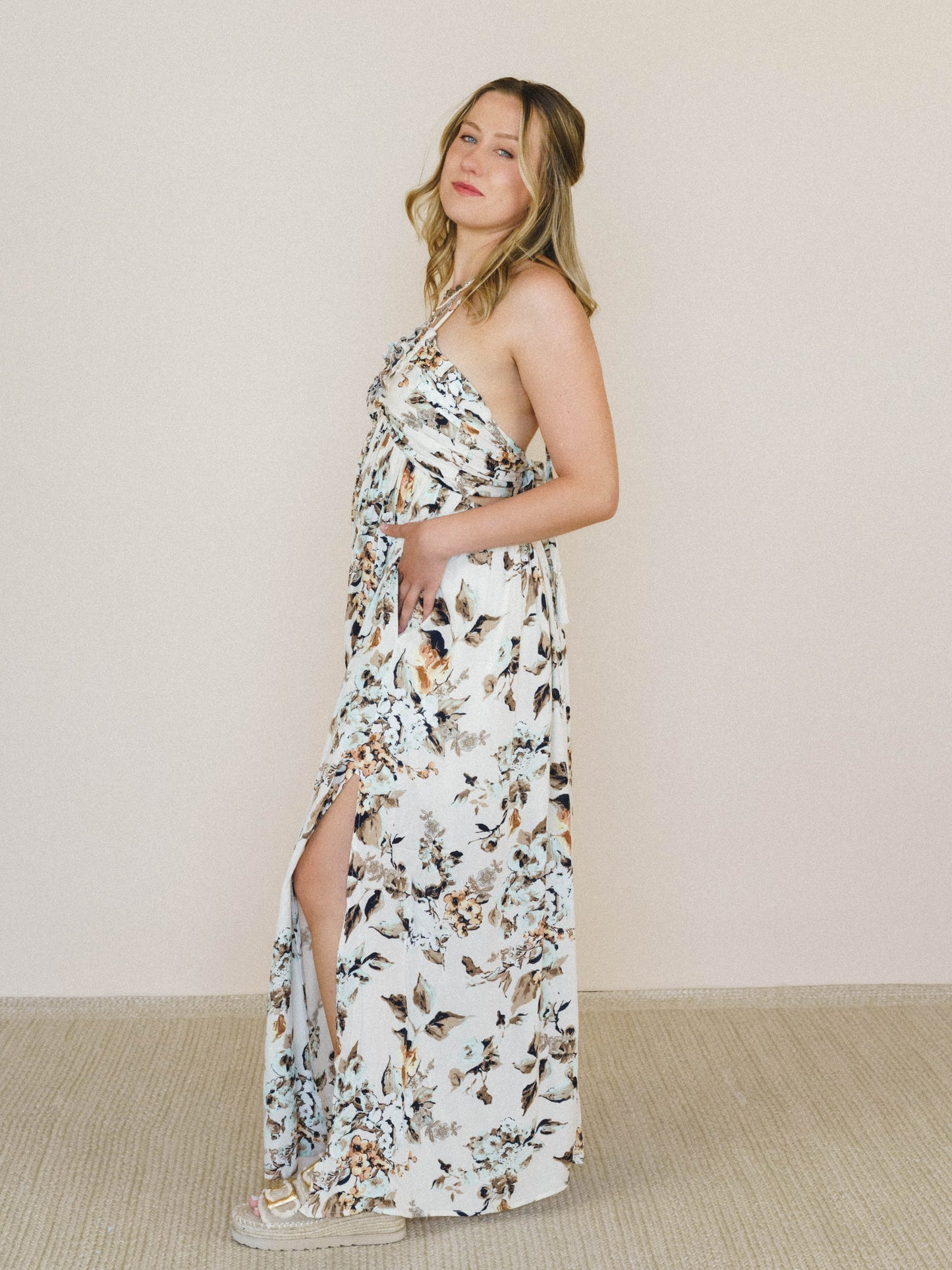Daydreamer Floral Maxi Dress - Cream