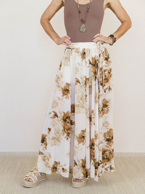 Sepia Spring Maxi Skirt - Sand