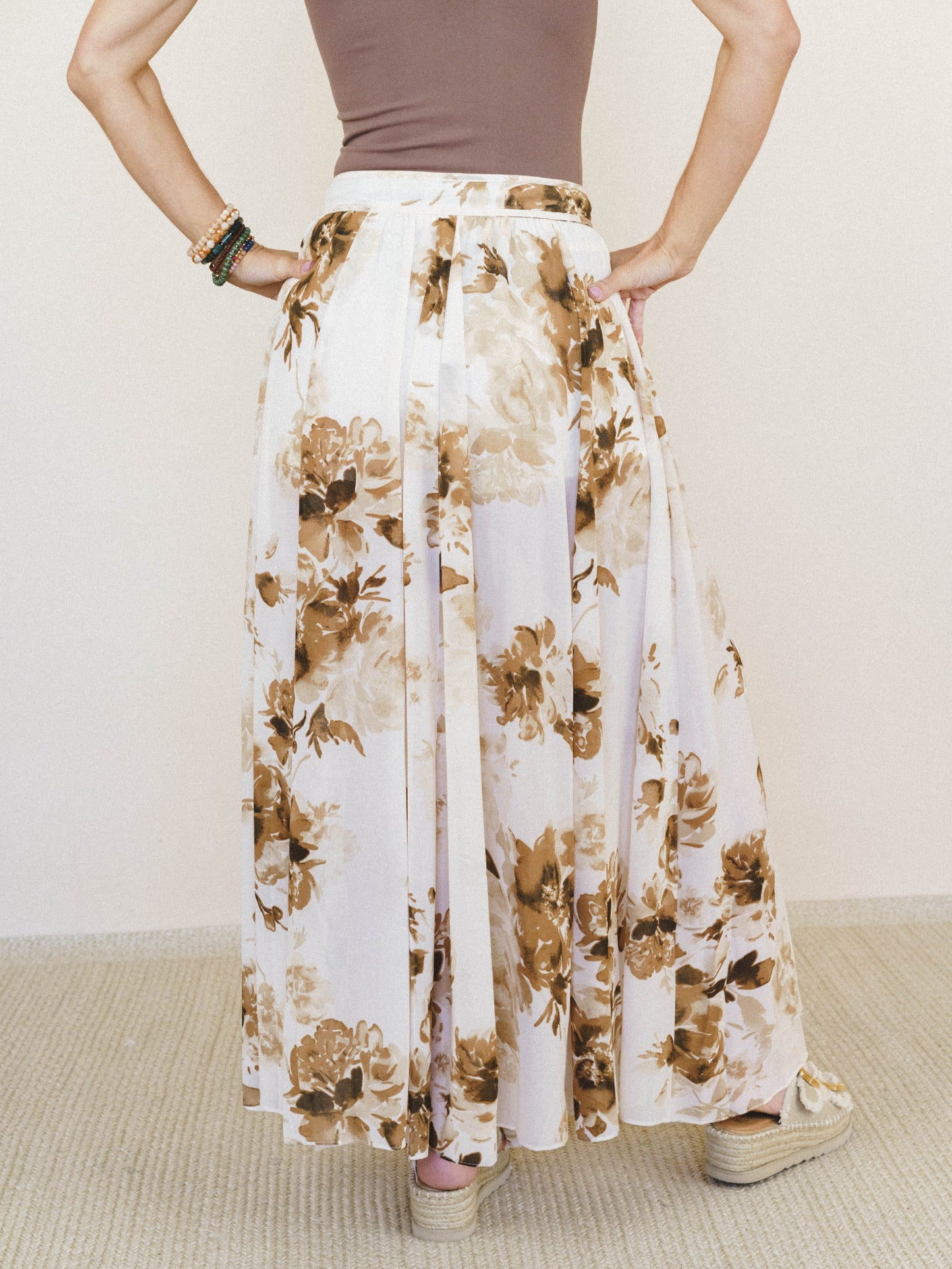 Sepia Spring Maxi Skirt - Sand