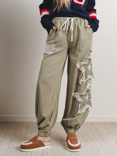 Star Cool Pants - Olive