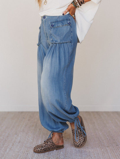 East Bay Loose Fit Cargo Jeans - Denim