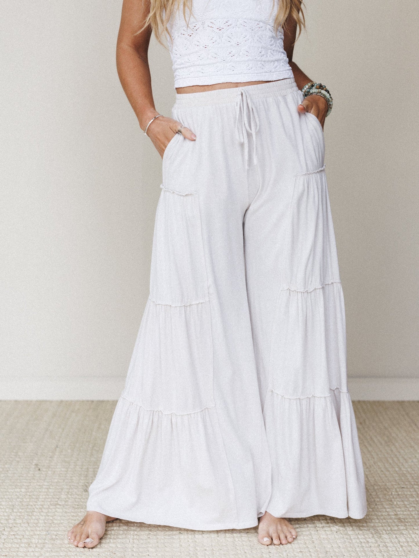 Full of Soul Wide Leg Pants - Natural
