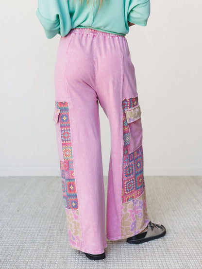 Desert Collage Pants - Bubble Gum