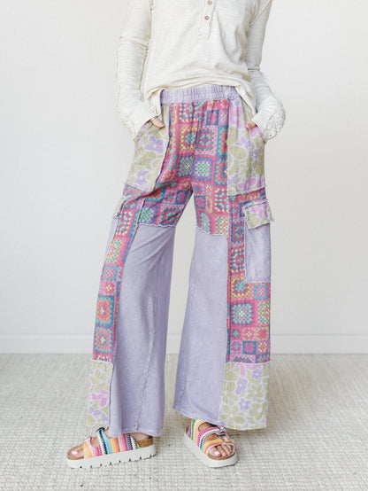 Desert Collage Pants - Moonbeam