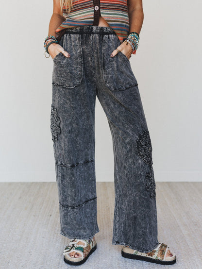 Kamilla Wide Leg Pants - Black