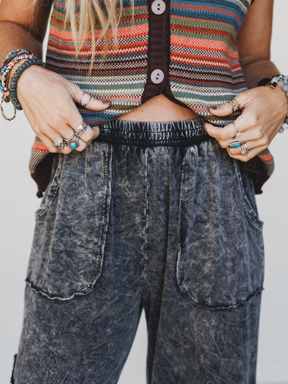 Kamilla Wide Leg Pants - Black
