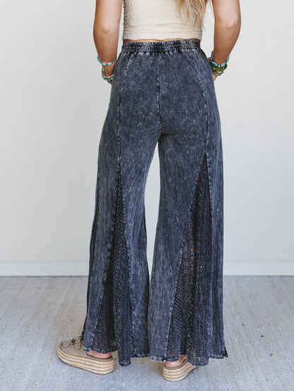 Wild Mark Wide Leg Pants - Black