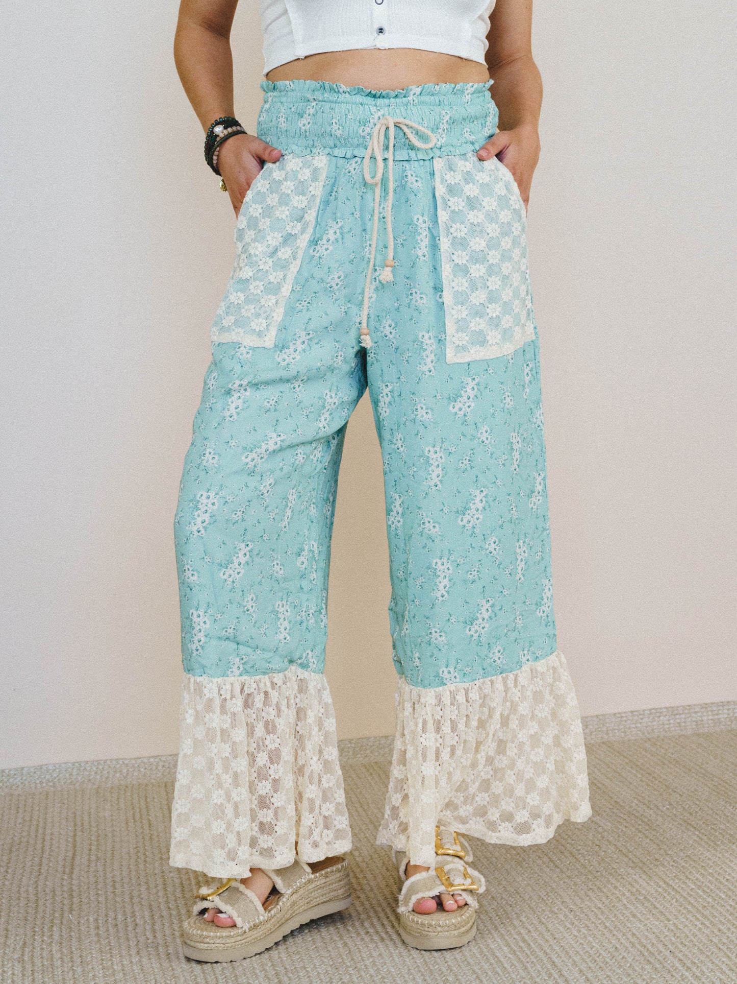 Provence Wide Leg Pants - Sage