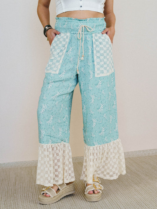Provence Wide Leg Pants - Sage