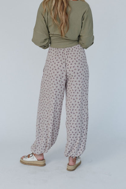 The Nest Emberlyn Wide Leg Cinched Pants - Taupe