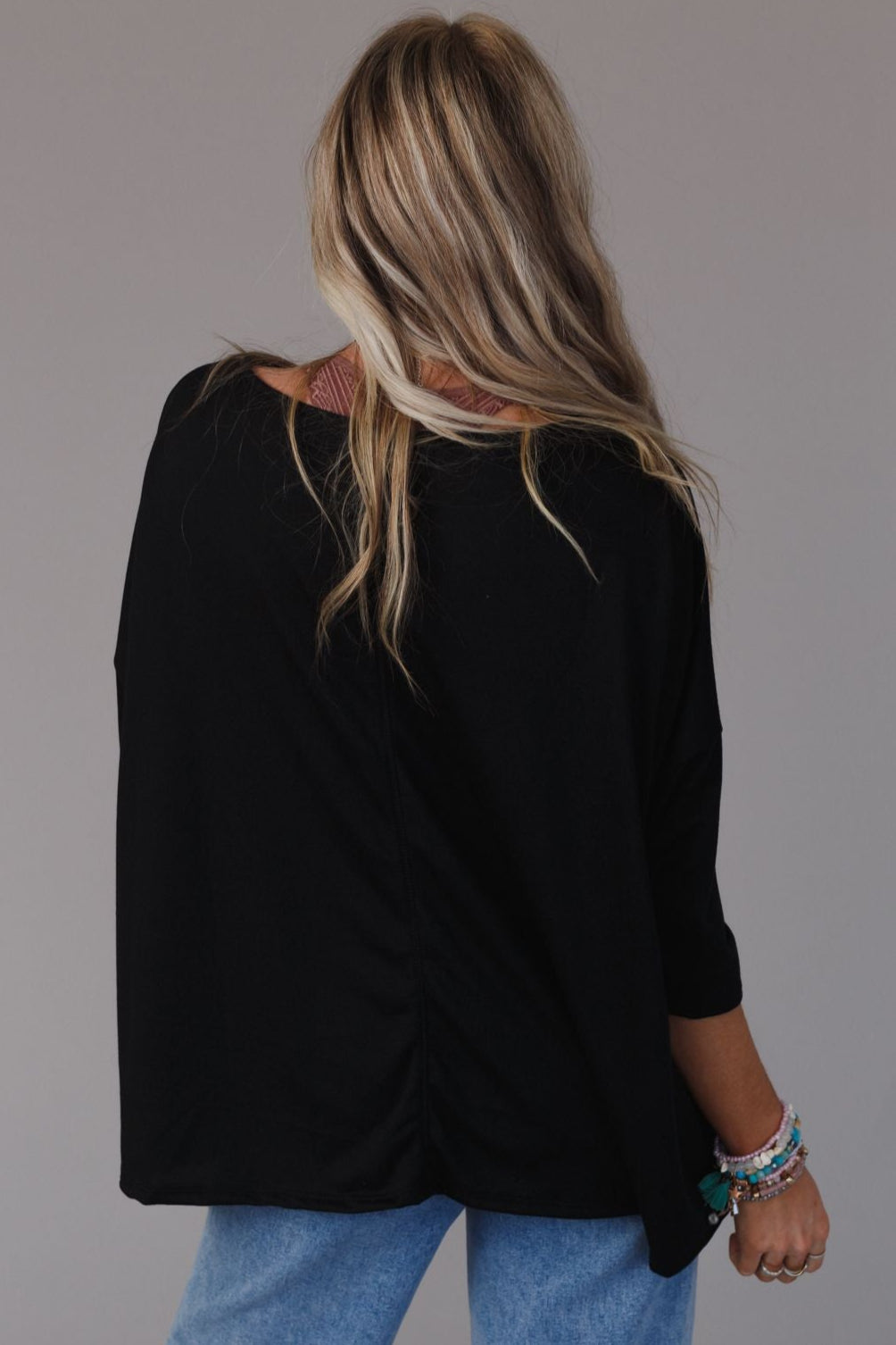 The Nest Cozy Cool Oversized Tee - Black