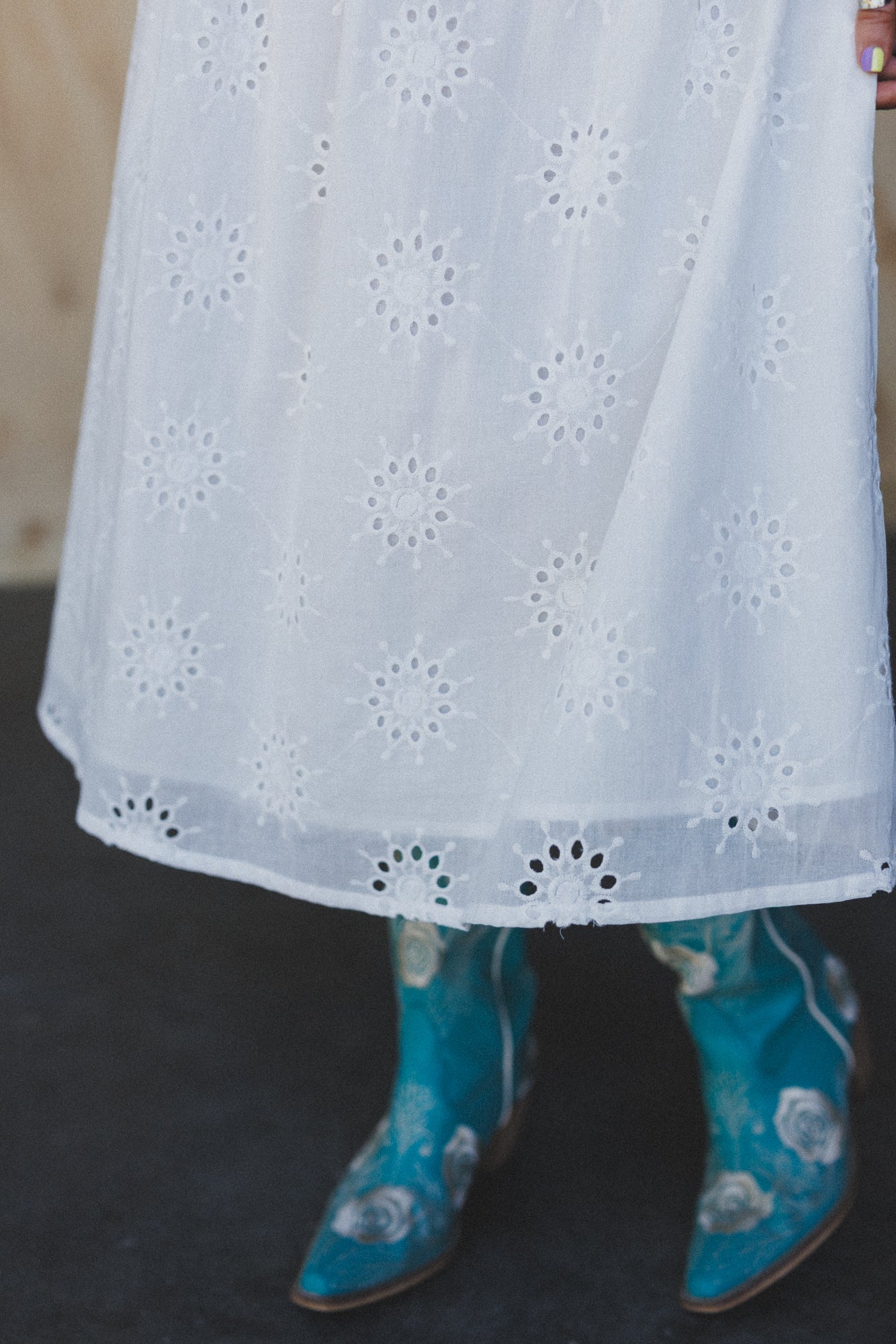 Briley Eyelet Skirt - Off White