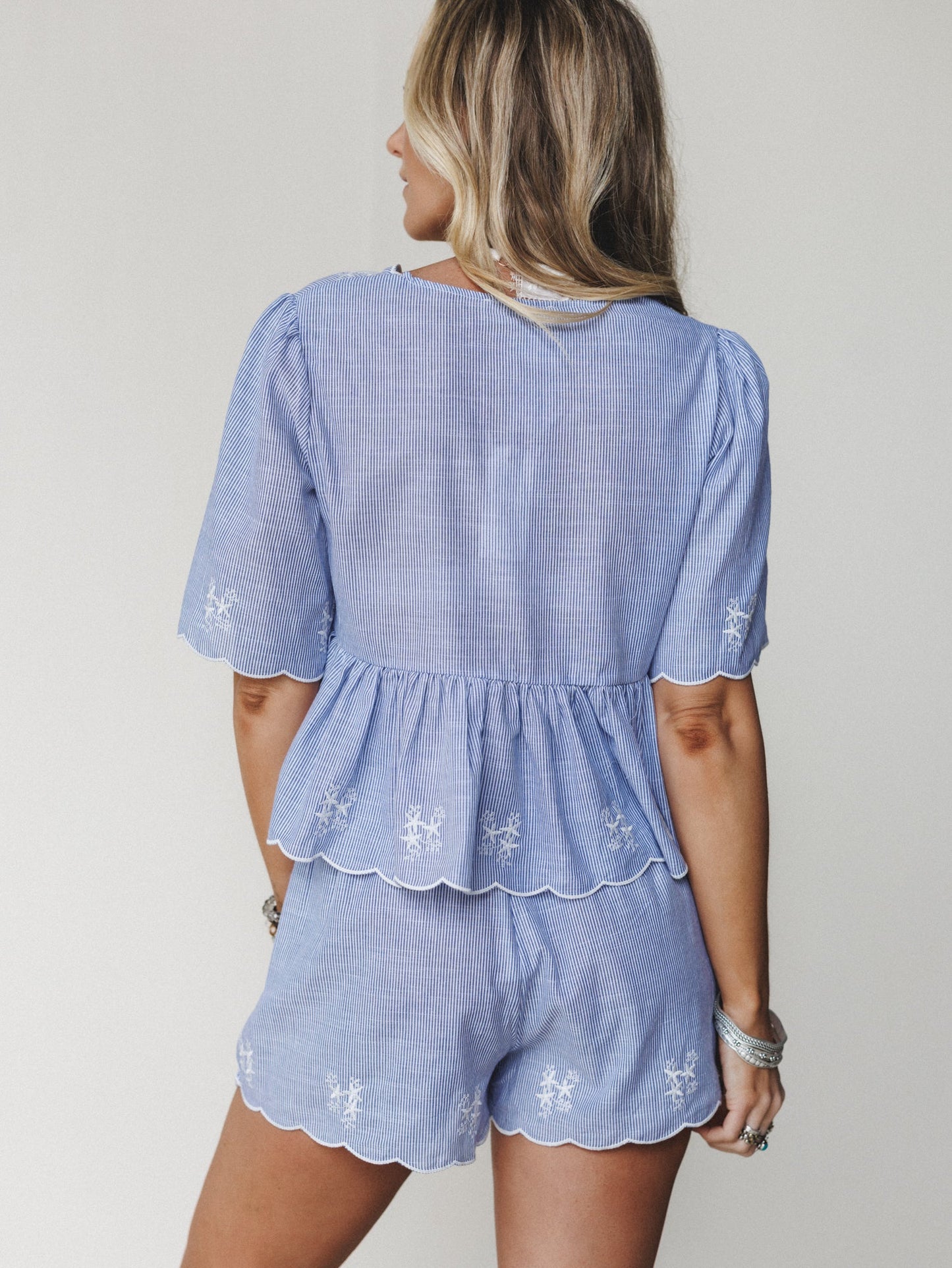 Soft Beginnings Shorts
 - Blue White