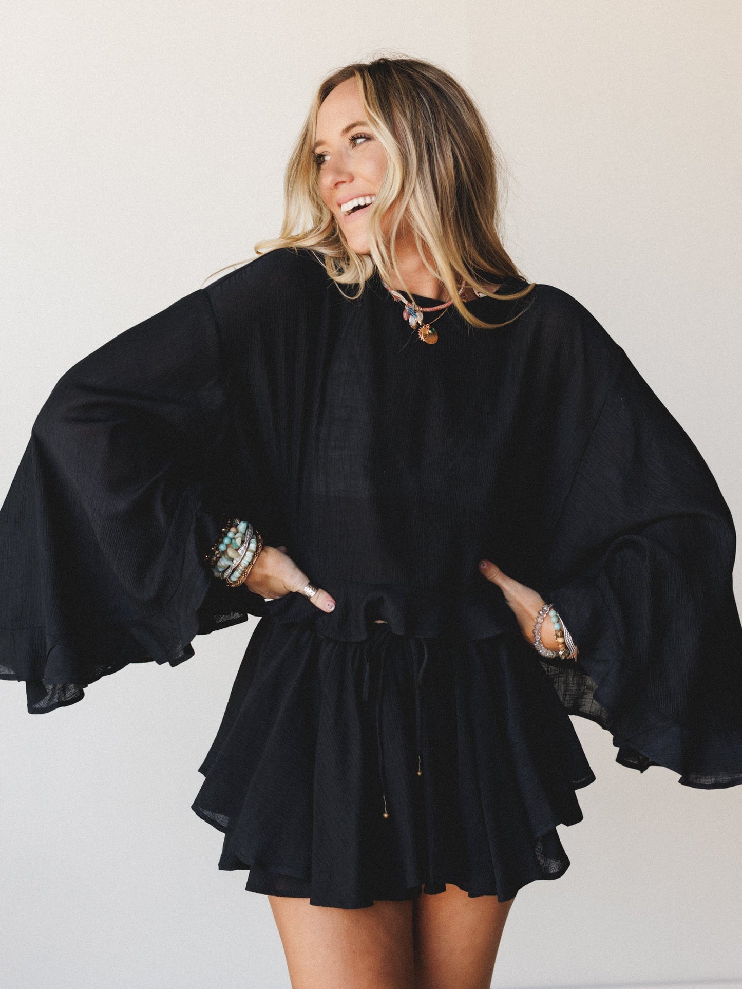 Anaya Poncho - Black