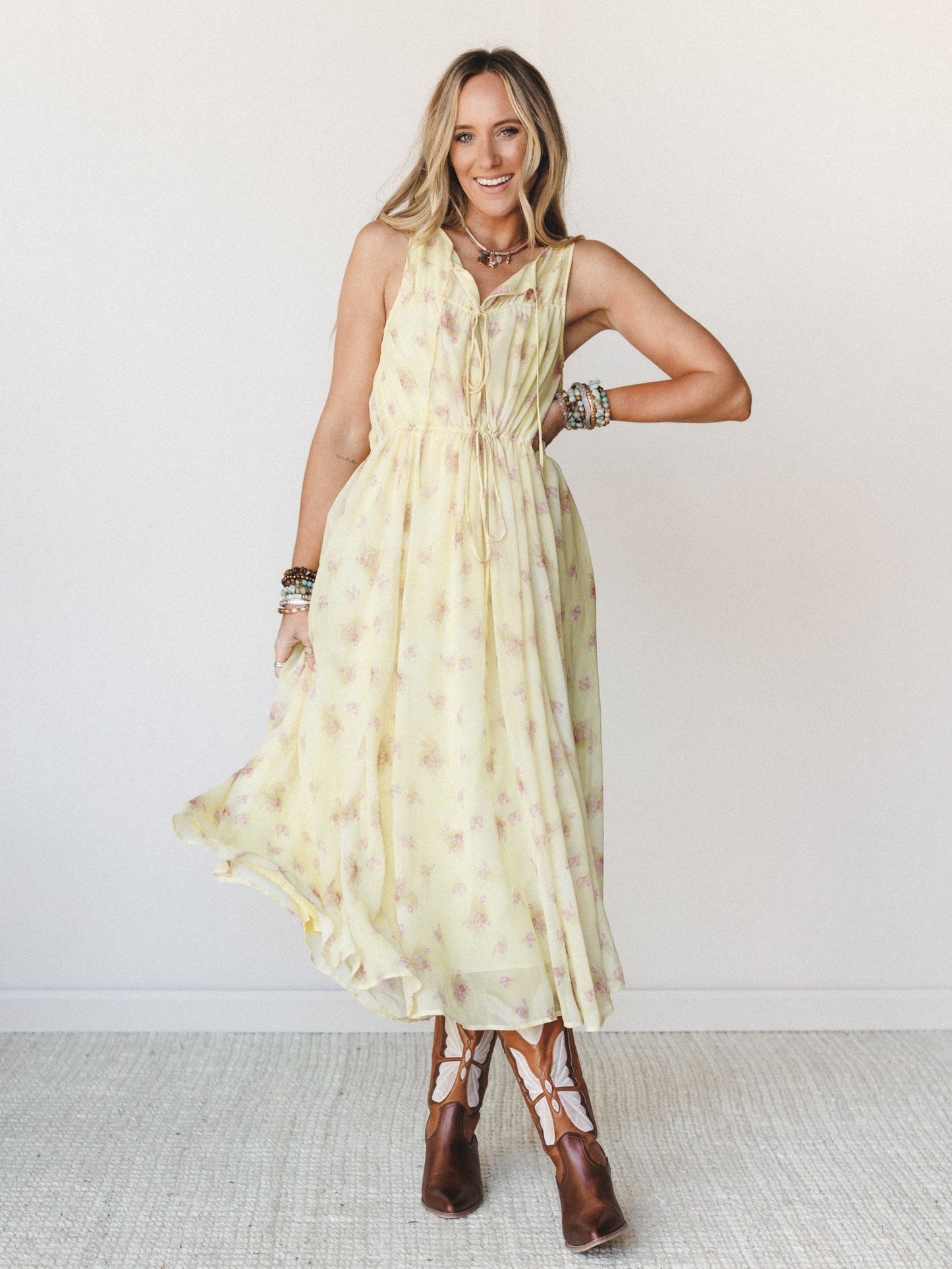 Spring Light Dress
 - Lemon Multi