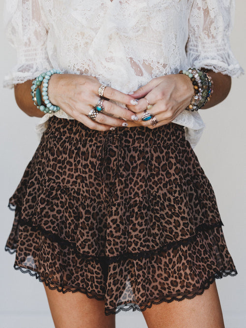 Wild Calling Skort - Leopard