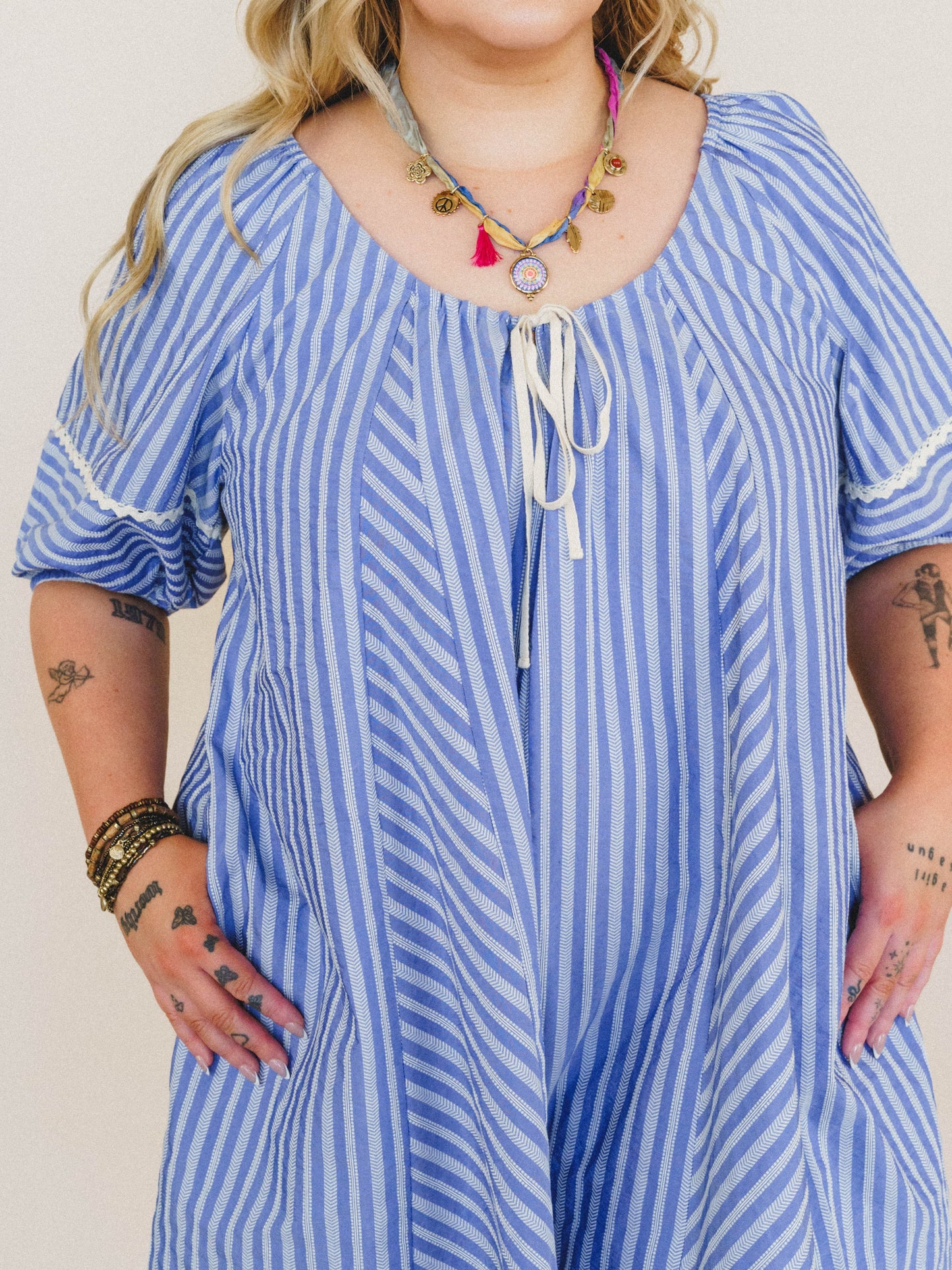 Springtime Romper - Denim Blue