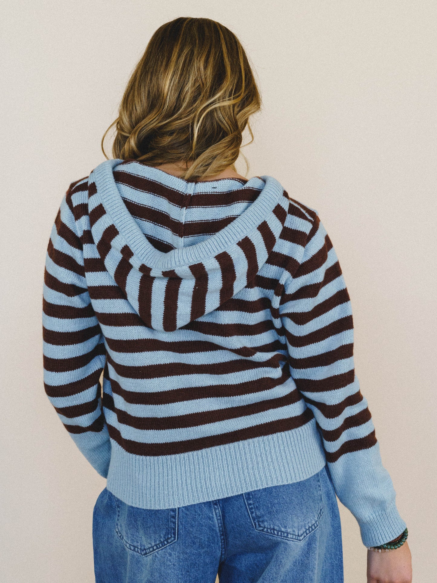 Heart Of Wild Striped Sweater - Blue